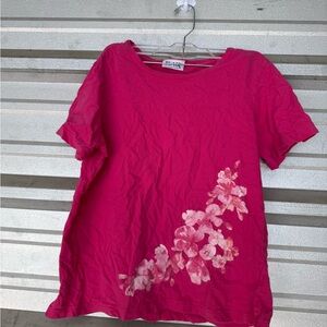 Blair Fuchsia Floral Short Sleeve Tee
